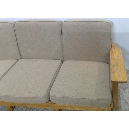 76.5" Ranch Oak Sofa with Beige Cushions (Added 07/29/2026)