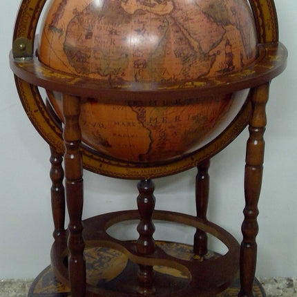 Antique-Style Minerva Globe Bar Cabinet
