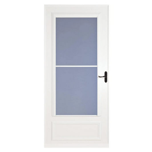 32" X 81" White Mid View Storm Door