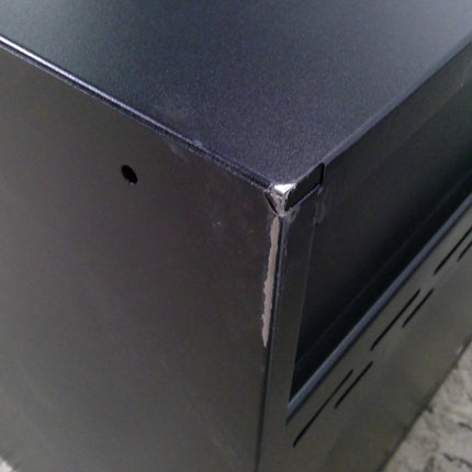 28" x 22" Black Steel Wall Cabinet