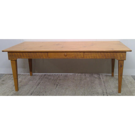 84" Wood Dining Table with Drawer