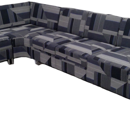 Three Piece Patterned Sectional Sofa