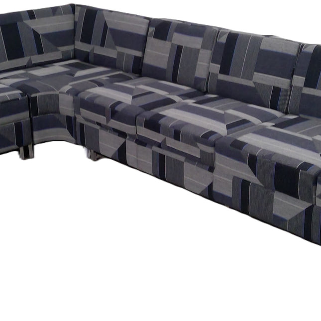 Three Piece Patterned Sectional Sofa