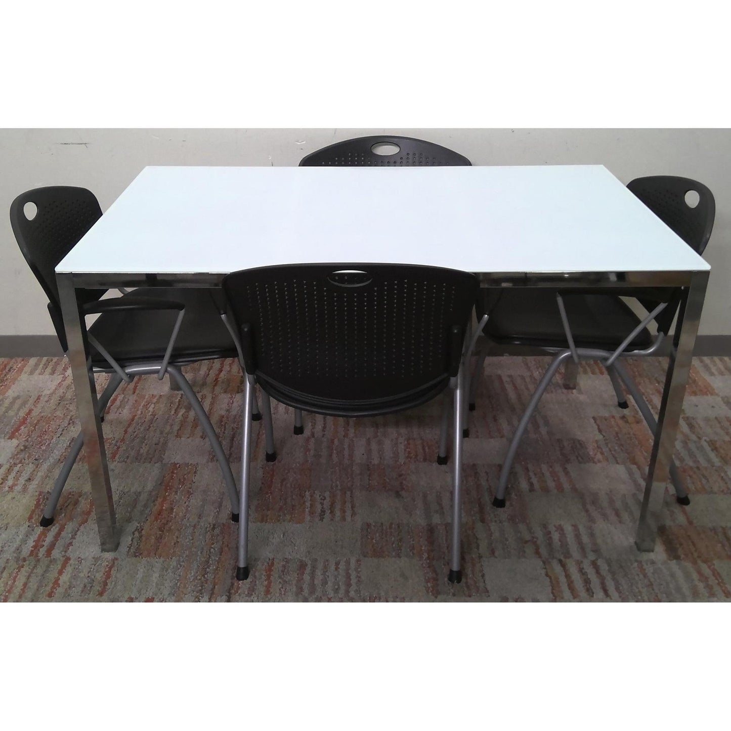 Glass Top Table with 4 Chairs