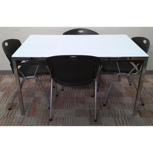Glass Top Table with 4 Chairs