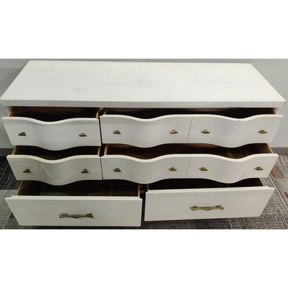 52" White Wood Dresser