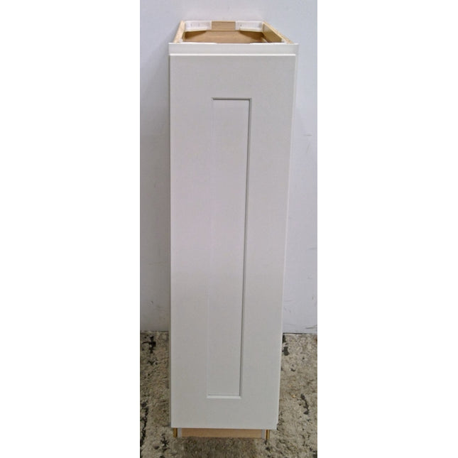 9" White Plywood Base Cabinet with Pullout Organizer