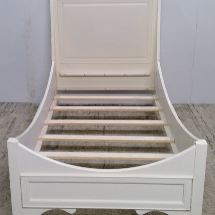 White Twin Sleigh Bed Frame