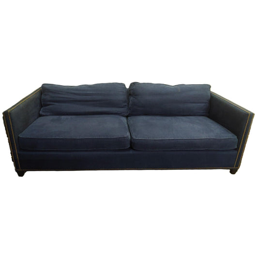 86" Blue Sofa