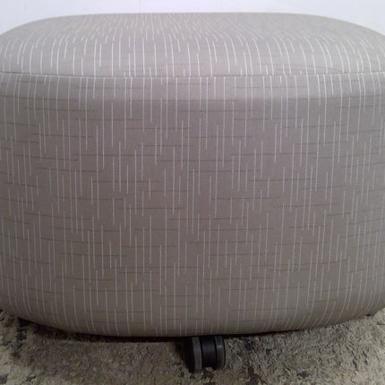 25" Square Gray Rolling Ottoman