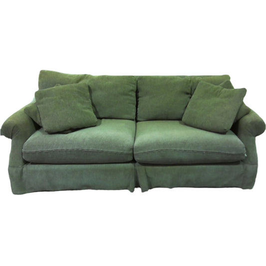 82" Olive Green Sofa