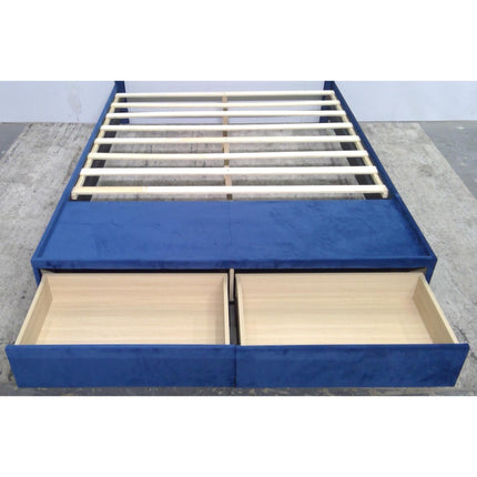Queen Blue Bed Frame with Drawers (Added 07/25/2026)