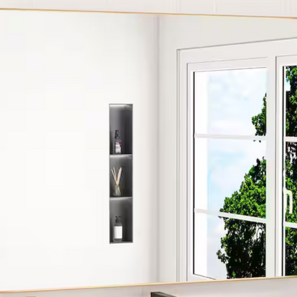 40 in. W x 32 in. H Rectangular Framed Wall Bathroom Vanity Mirror Modern Style in Champagne Copper
