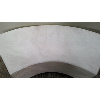 White Curved Bench