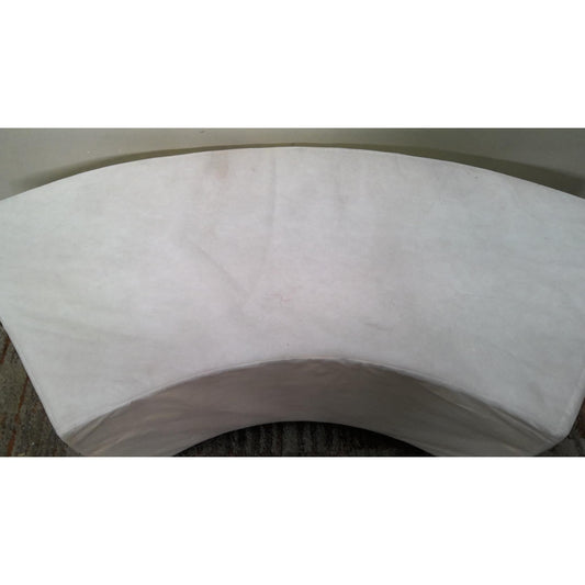 White Curved Bench