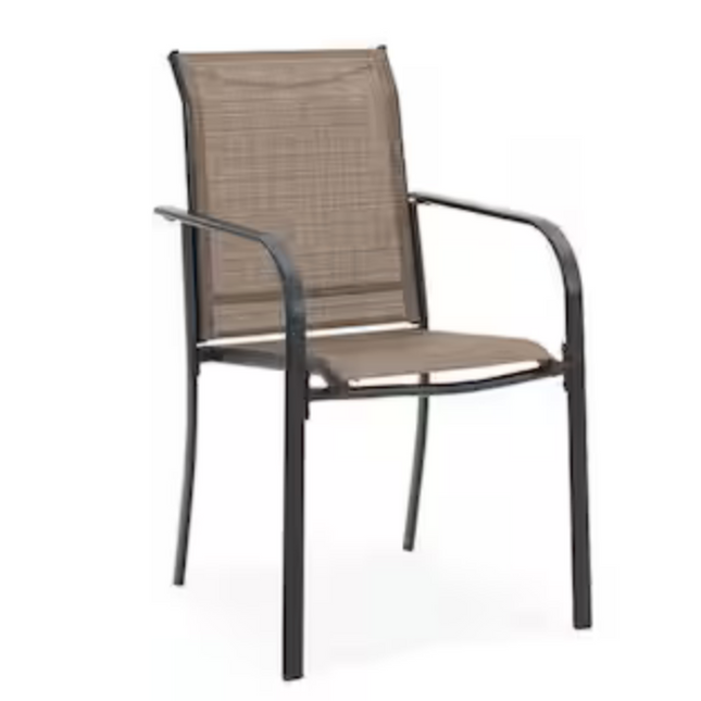 Stackable Outdoor Dining Chair with Breathable Fabric