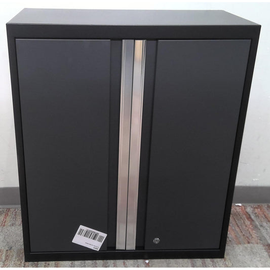 28" Black and Gray Steel Upper Cabinet