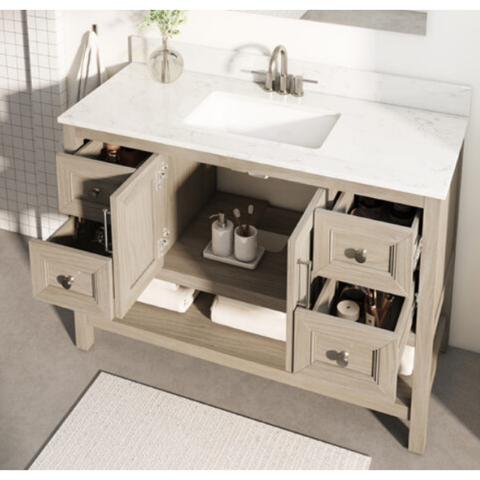 48in Ash Single Sink Bathroom Vanity