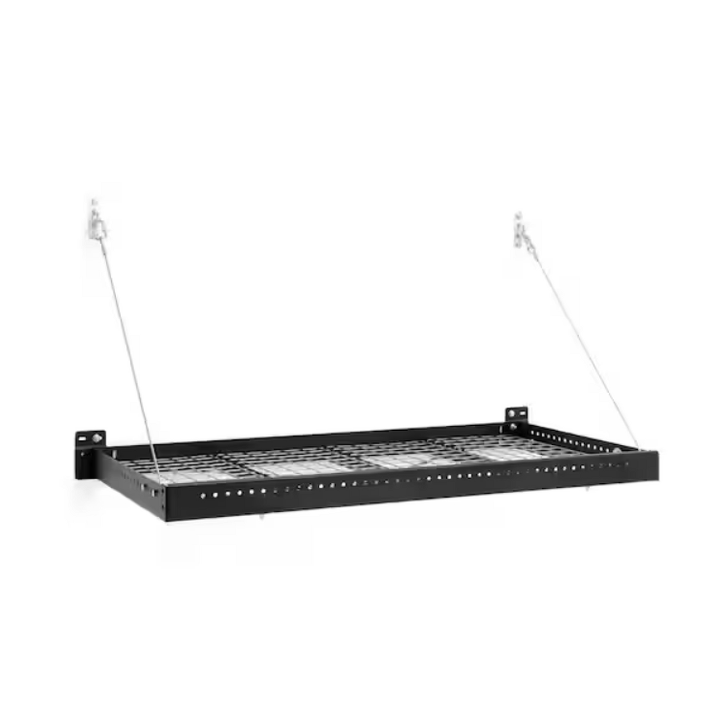 24 in. x 48 in. Steel Garage Wall Shelving in Black (2-Pack)