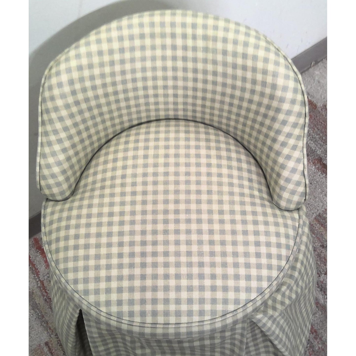 Green Plaid Teen Vanity Chair