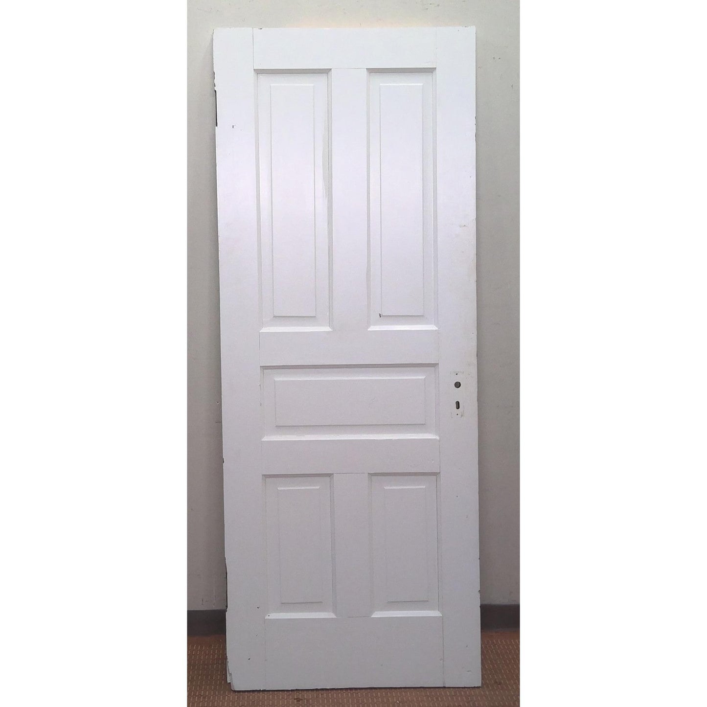 30" x 77" White 5 Panel Door