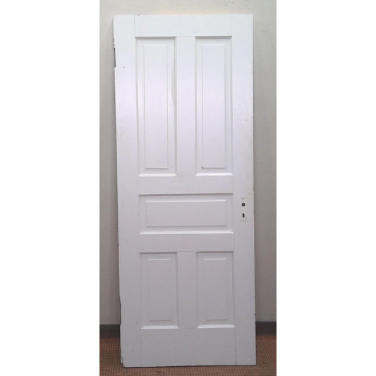 30" x 77" White 5 Panel Door