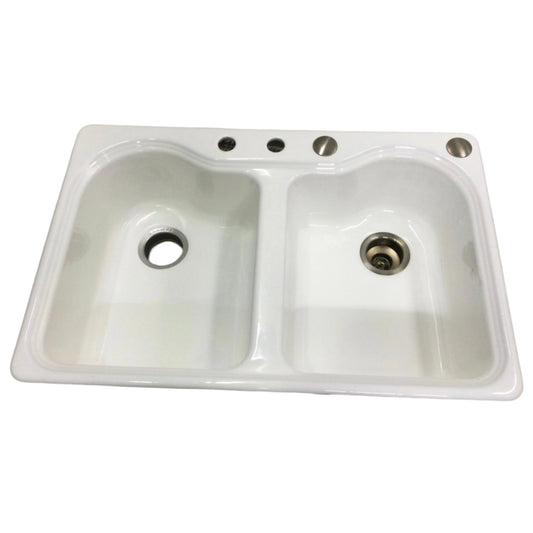 33" Drop-In Cast Iron Sink