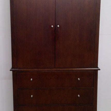 Dark Brown Wood Armoire
