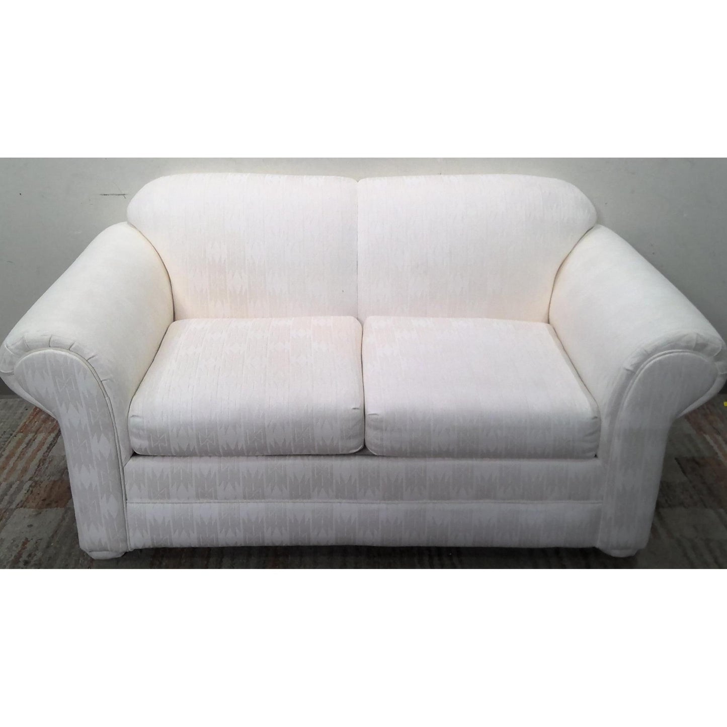 68" White Loveseat