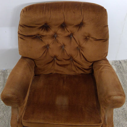 Brown Swivel Rocking Armchair