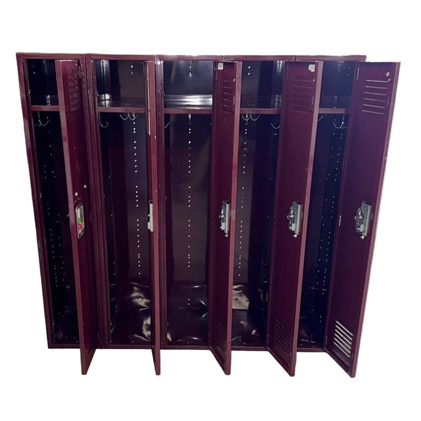 5-Bank of Maroon Lockers