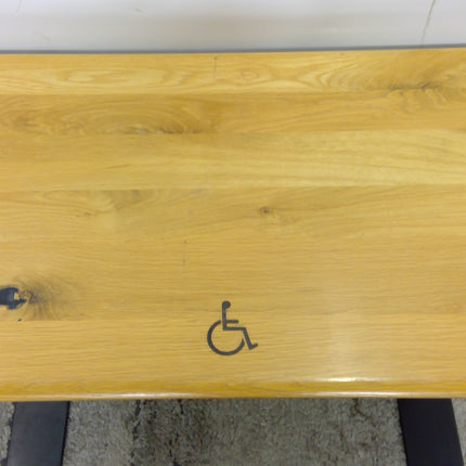 41" Cafe Table with Wood Top and Metal Legs