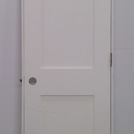 24 X 80 Prehung White Two Panel Door With Thin Frame
