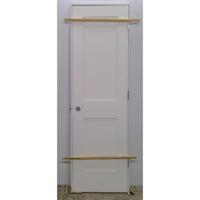 24 X 80 Prehung White Two Panel Door With Thin Frame