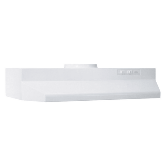 30" White Under-Cabinet Range Hood, front