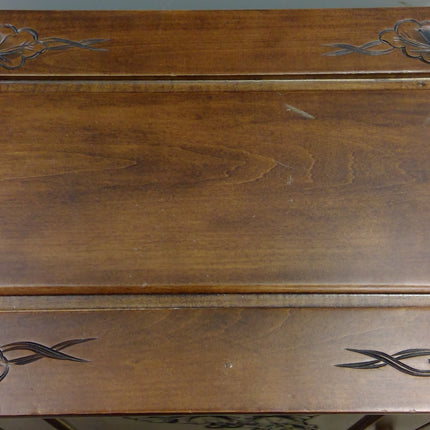 18" x 33" Carved Wood Cabinet
