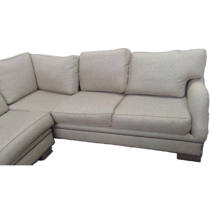 L-Shaped Tan Sectional Sofa