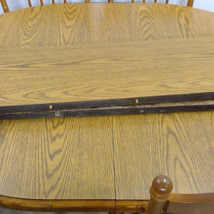 53.5" Oval Wood Table with 6 Wood Chairs