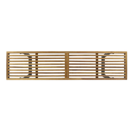 Metal/Solid Acacia Wood Outdoor Bench