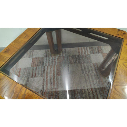 28" Glass Top End Table