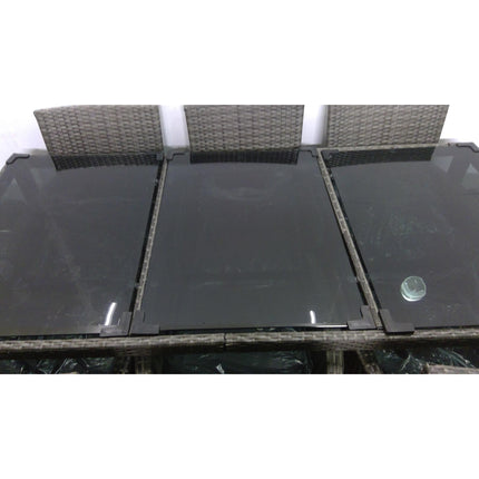 8-Seat Outdoor Gray Wicker Dining Set (Added 07/29/2026)