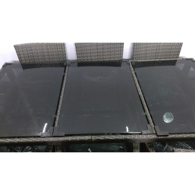 8-Seat Outdoor Gray Wicker Dining Set (Added 07/29/2026)