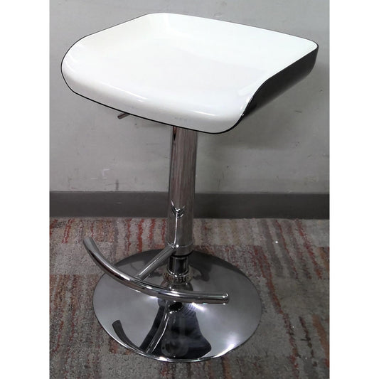 White and Chrome Barstool