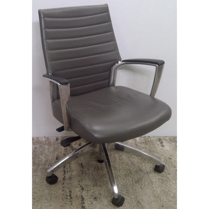 Gray Faux Leather Office Chair (Added 07/30/2026)