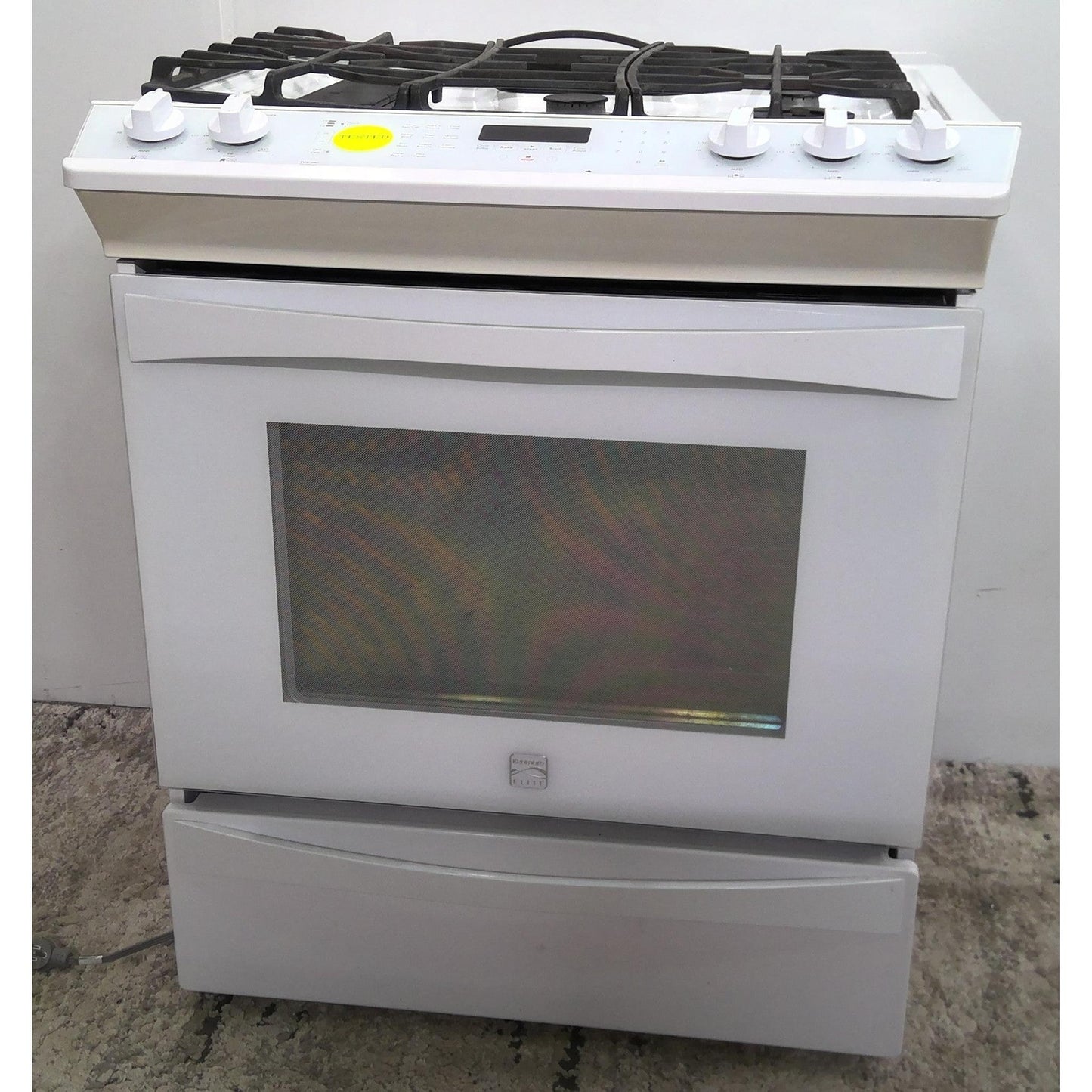 White Kenmore Elite Gas Stove