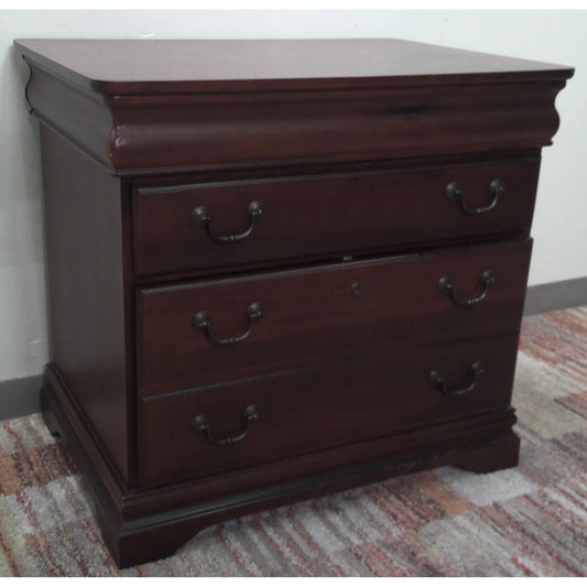 2-Drawer Mahogany File Cabinet
