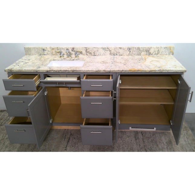 77" Granite Top Vanity