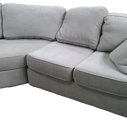 3-Piece Gray L-Shaped Sectional Sofa