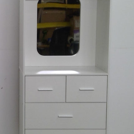 4 Drawer Space Saving Closet Organizer With Attached Vanity Mirror