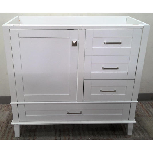 36" White Vanity Cabinet